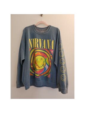Nirvana Tie Dye Oversized Crewneck Sweatshirt S/M